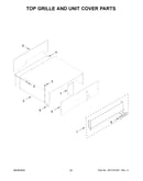 Top grille and unit cover parts