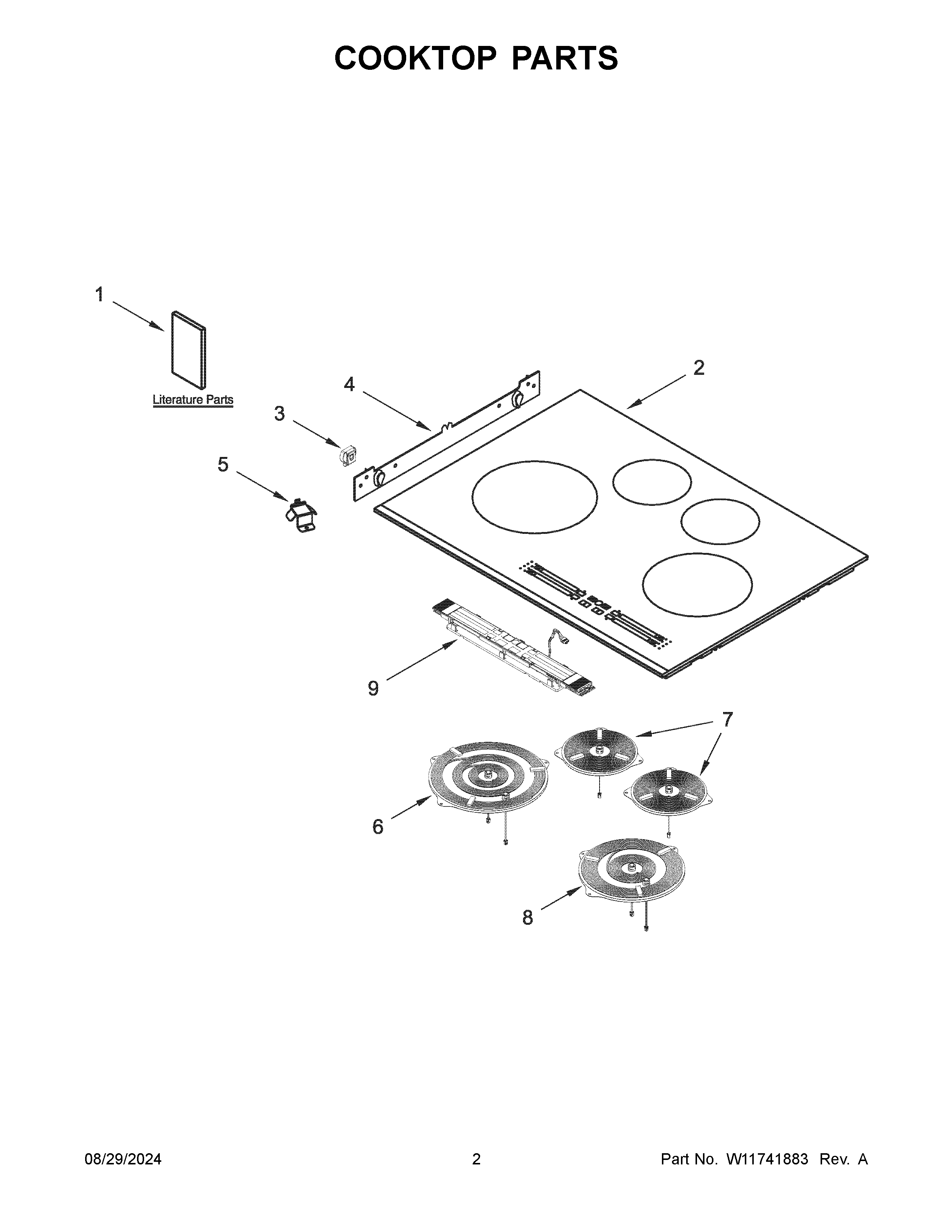 Cooktop parts