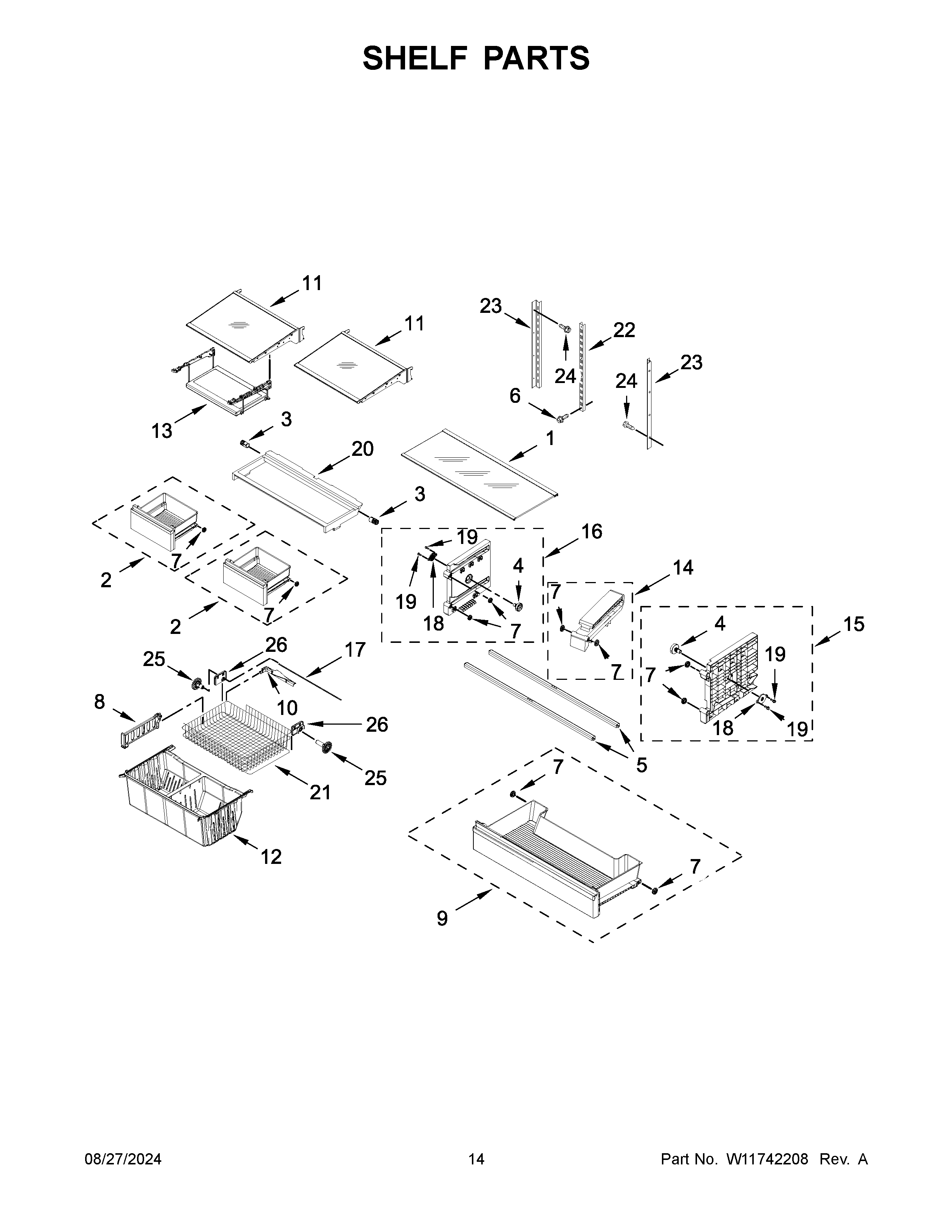 Shelf parts