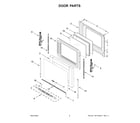 Whirlpool WFES7530RV0 door parts diagram