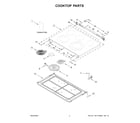 Whirlpool WSES7530RZ0 cooktop parts diagram