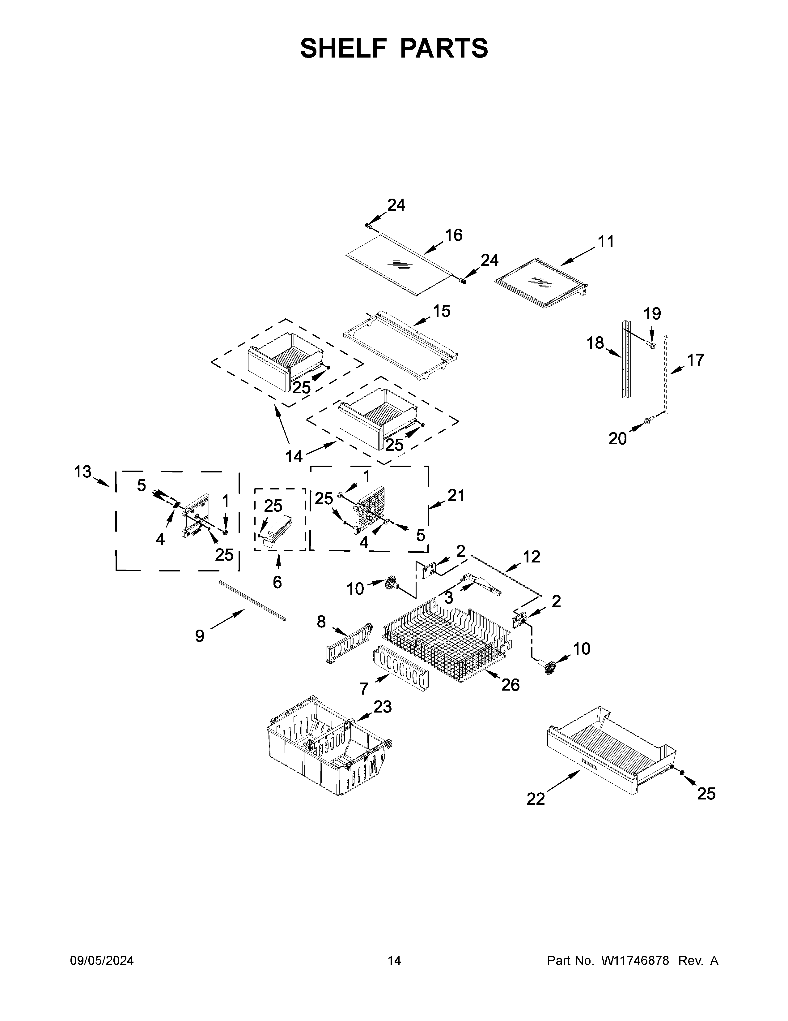 Shelf parts