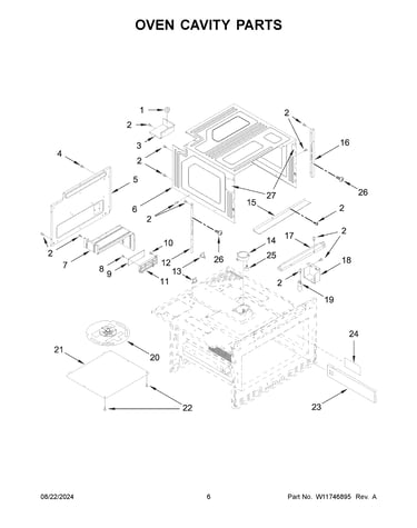 Oven cavity parts