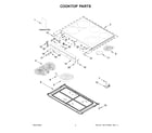 Whirlpool YWFES7530RZ0 cooktop parts diagram