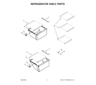 Whirlpool WRS312SNHM08 refrigerator shelf parts diagram