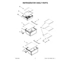 Whirlpool WRS331SDHB07 refrigerator shelf parts diagram