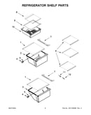 Refrigerator shelf parts