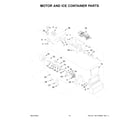 Whirlpool WRS331SDHB07 motor and ice container parts diagram