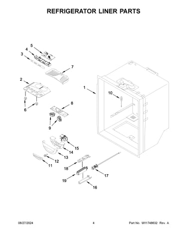 Refrigerator liner parts