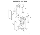 Whirlpool WRFF3436RB00 refrigerator door parts diagram