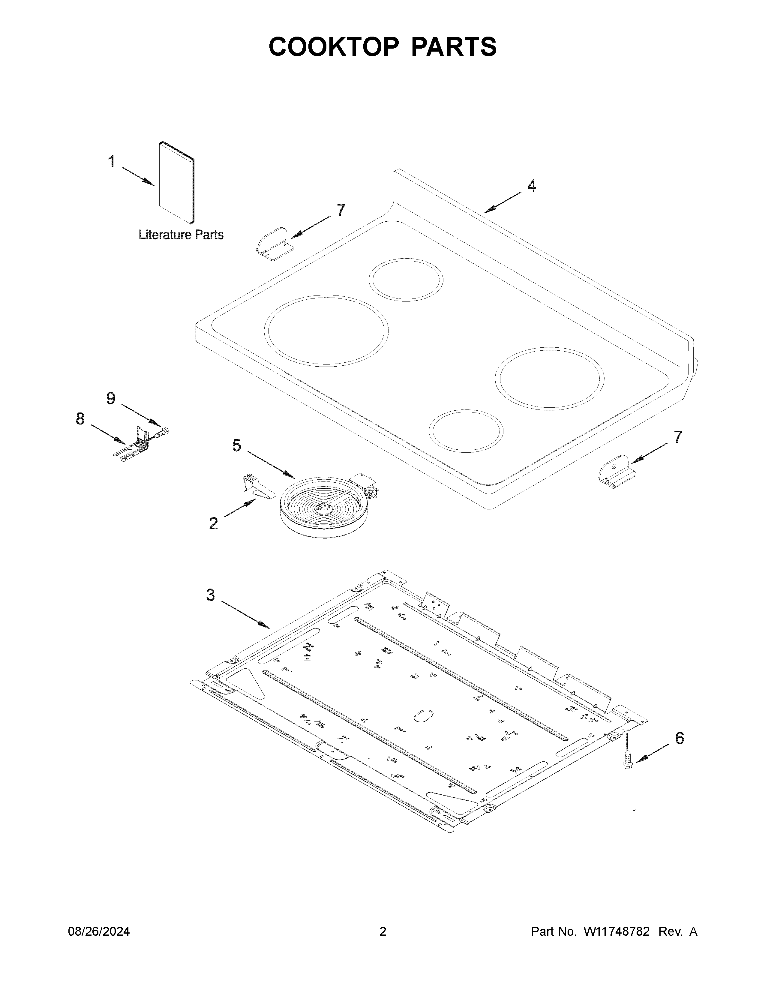 Cooktop parts