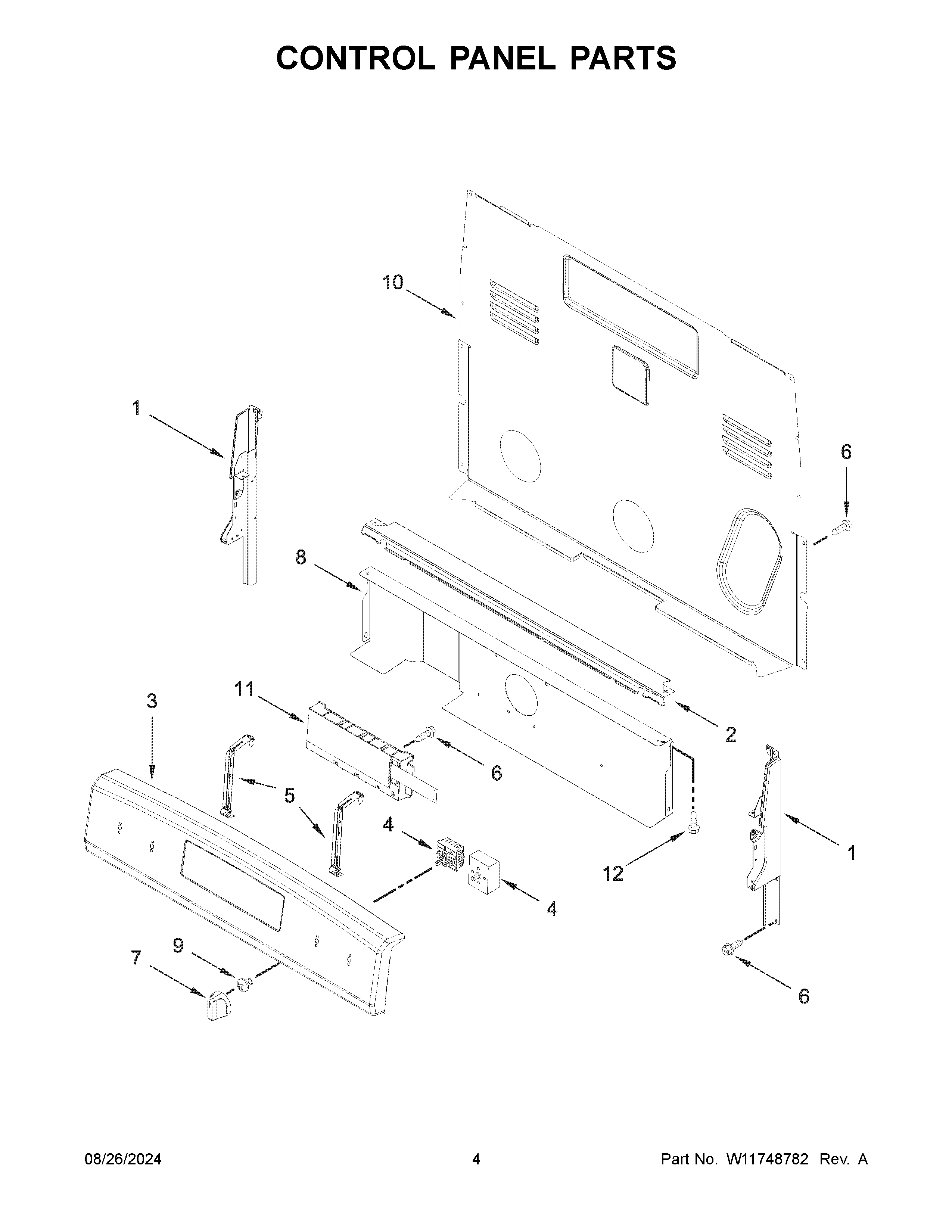 Control panel parts