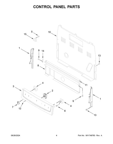 Control panel parts