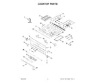 Whirlpool WEGA25H0HZ6 cooktop parts diagram