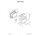 Whirlpool WEGA25H0HZ6 door parts diagram