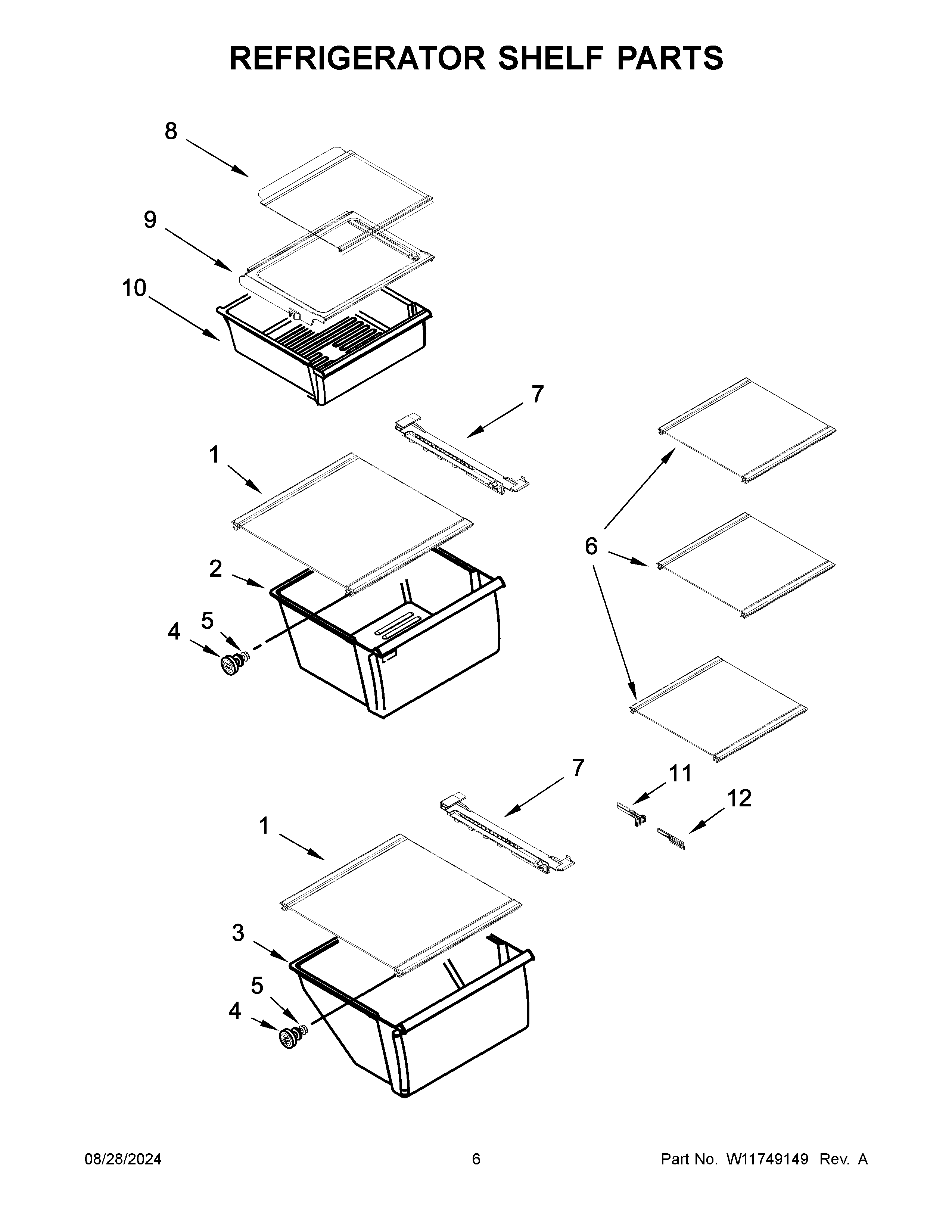 REFRIGERATOR SHELF PARTS