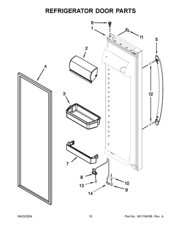 Refrigerator door parts