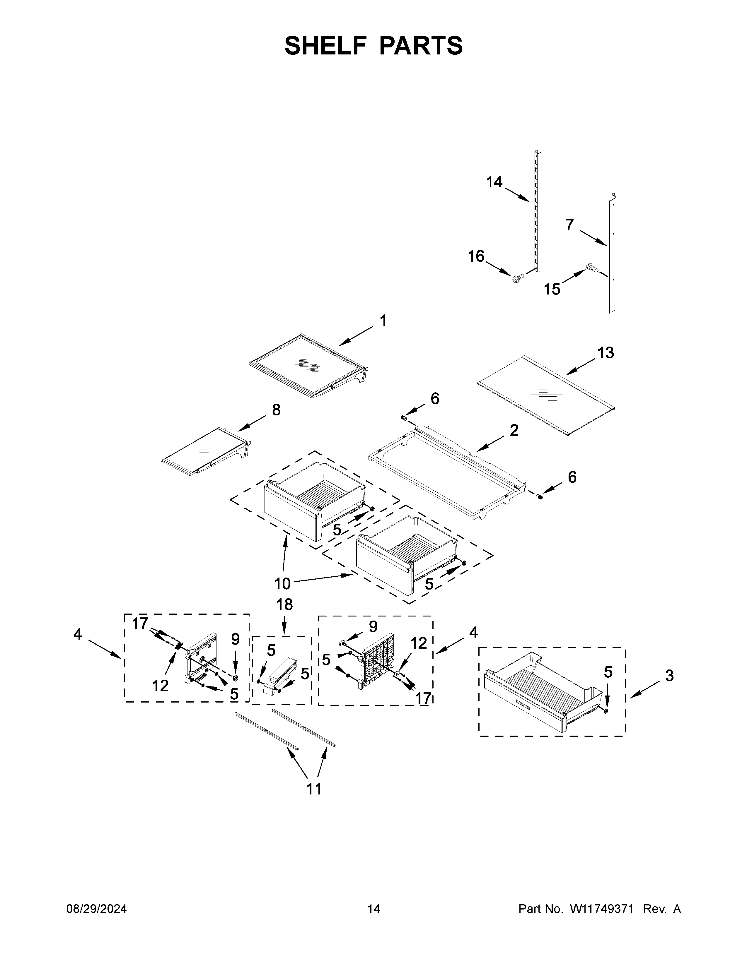Shelf parts