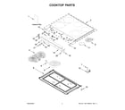 Whirlpool YWFES7530RB0 cooktop parts diagram