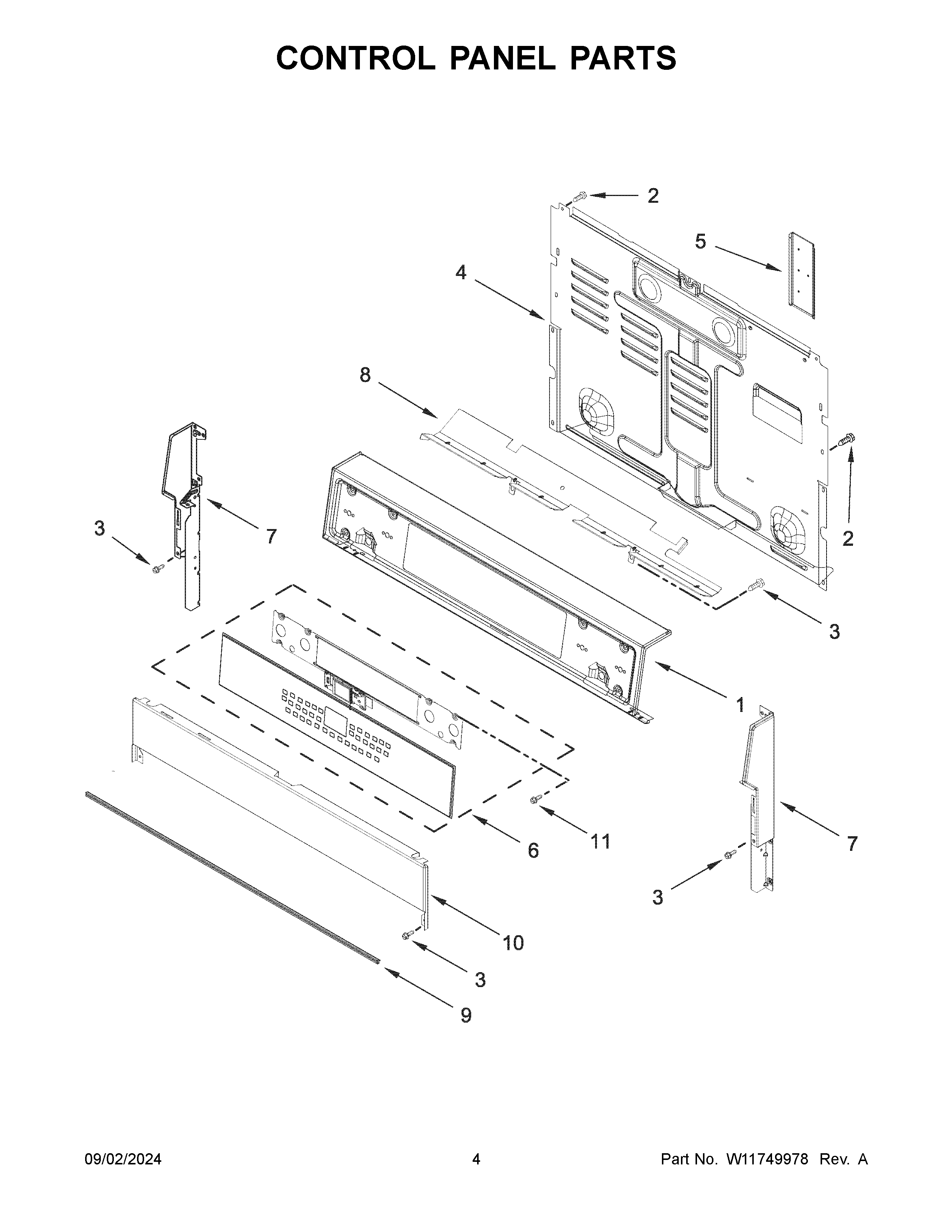 Control panel parts