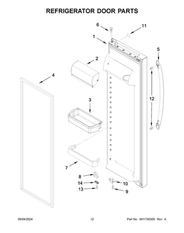 Refrigerator door parts