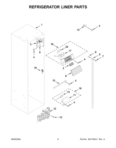 Refrigerator liner parts