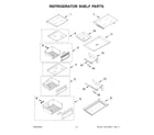 KitchenAid KBSD702MSS01 refrigerator shelf parts diagram