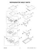 Refrigerator shelf parts