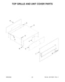 Top grille and unit cover parts