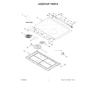 Whirlpool WSES7530RV0 cooktop parts diagram