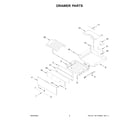 KitchenAid YKSEB900EWH7 drawer parts diagram