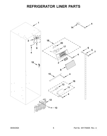 Refrigerator liner parts