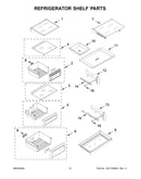 Refrigerator shelf parts