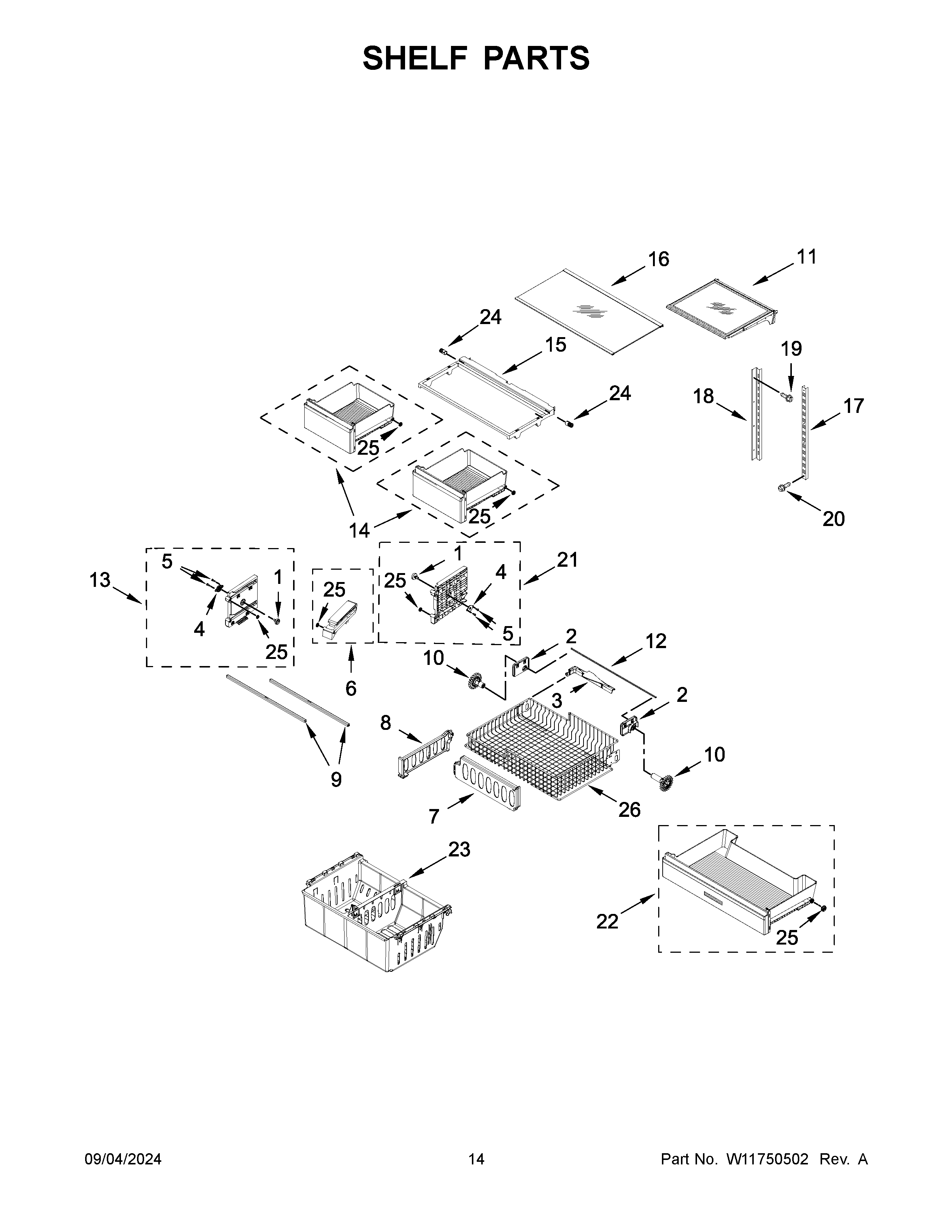 Shelf parts