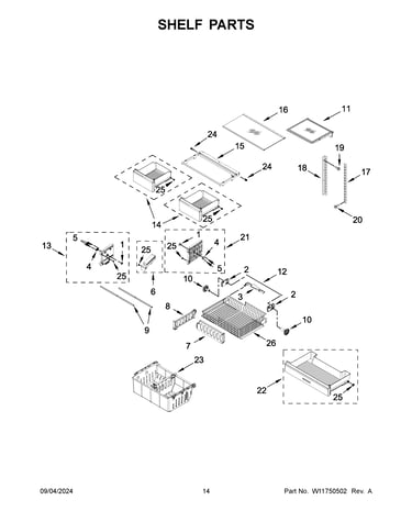Shelf parts