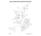 KitchenAid KSM97PT5 case, gearing and planetary unit parts diagram