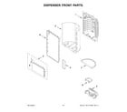 KitchenAid KRMF536RPS01 dispenser front parts diagram