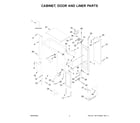 KitchenAid KUIX535HPS02 cabinet, door and liner parts diagram