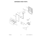 KitchenAid KRMF706ESS06 dispenser front parts diagram