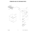 KitchenAid KRMF706ESS06 icemaker and ice container parts diagram