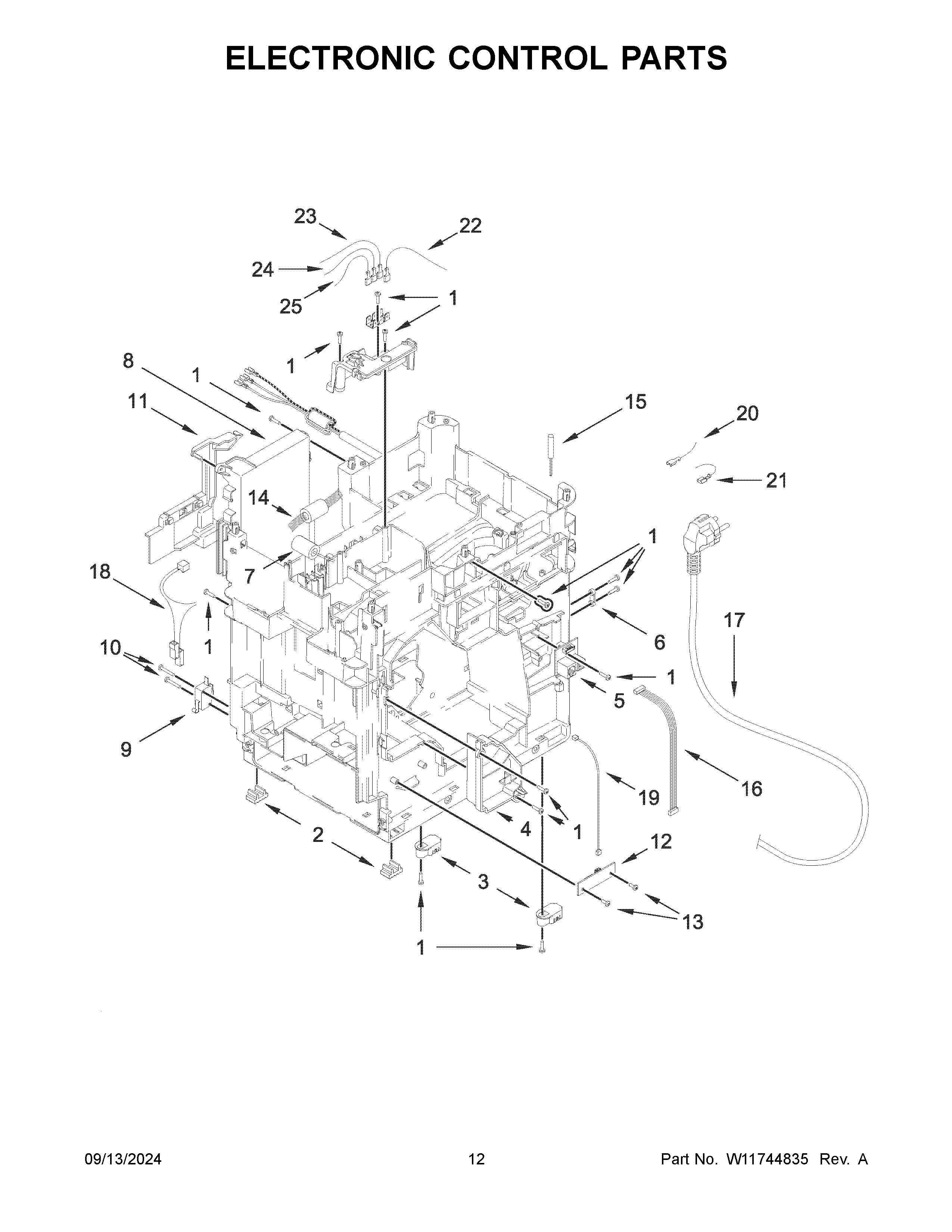 Electronic control parts