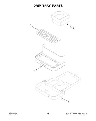 Drip tray parts