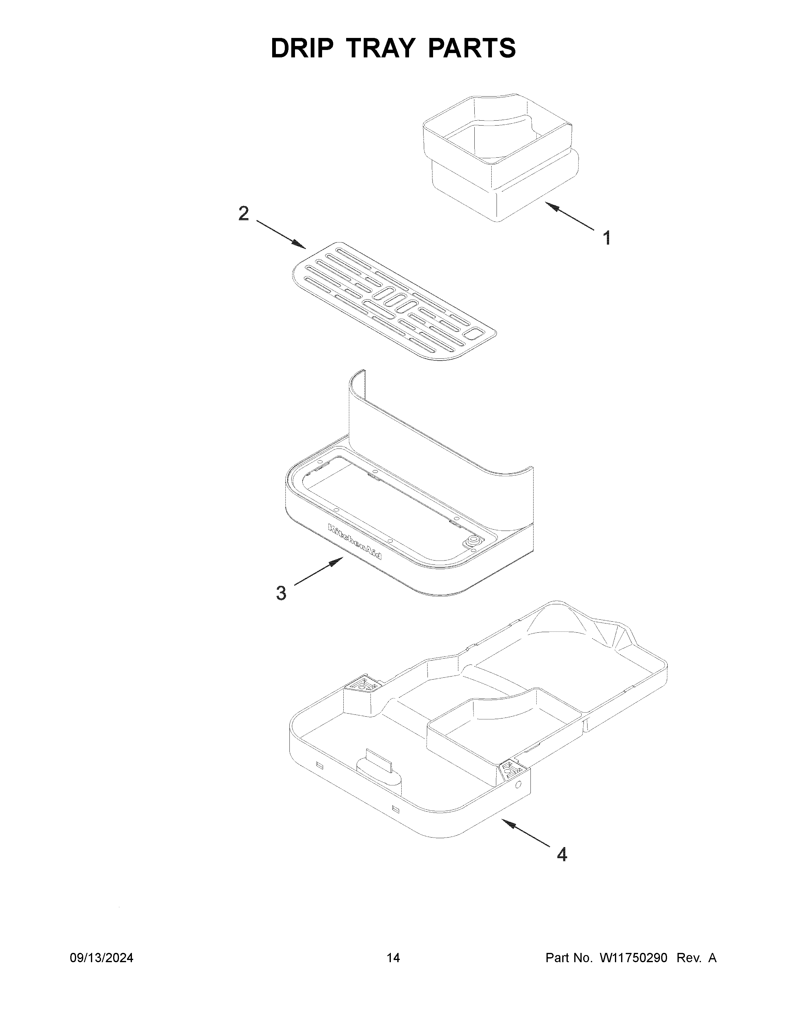 Drip tray parts