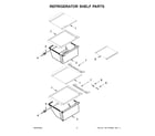 Whirlpool WRS311SDHM12 refrigerator shelf parts diagram