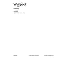 Whirlpool WUI95X15HZ02 cover sheet diagram