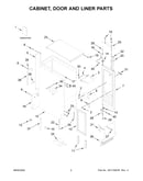 Cabinet, door and liner parts