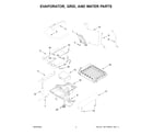 Whirlpool WUI95X15HZ02 evaporator, grid, and water parts diagram