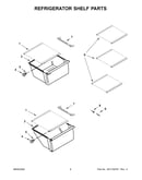 Refrigerator shelf parts