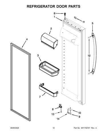 Refrigerator door parts