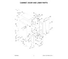 KitchenAid KUIX335HPS02 cabinet, door and liner parts diagram